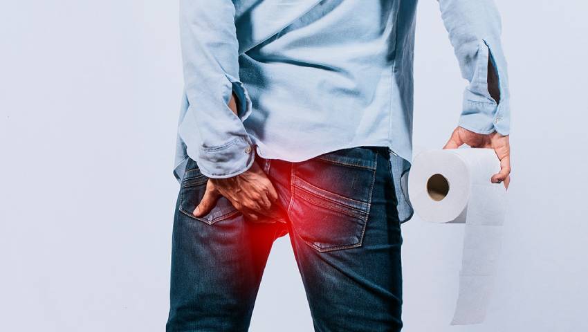 Dr. Pinak Dasgupta explaining modern piles treatment during Piles Awareness Month at GEM Hospital, Chennai